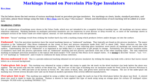 R-Infinity - Porcelain Insulator Markings