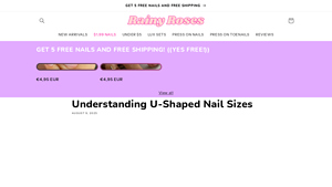 RainyRoses - U-Shaped Press-On Nails