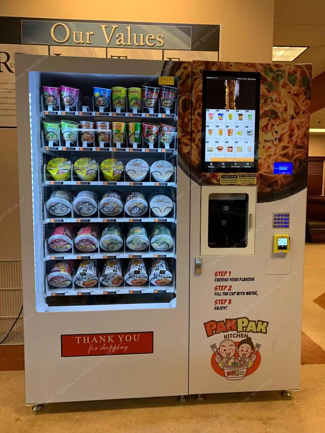 A stock image illustrating ramen vending machine for sale concepts