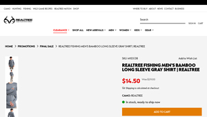 Realtree - Men's Bamboo Long Sleeve Fishing Shirt