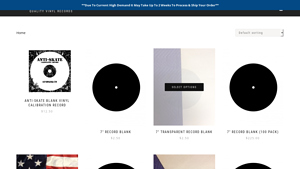 Record Blanks - Vinyl Calibration & Record Blanks