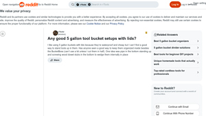 Reddit - 5 Gallon Tool Buckets