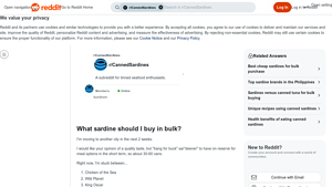 Sardine Brands - Bulk Purchase Recommendations