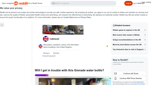 Reddit - Grenade Water Bottle