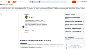 HESCO Barriers - Sourcing Options in Canada