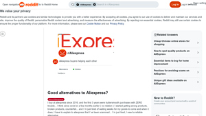 Reddit - Alternatives to Aliexpress