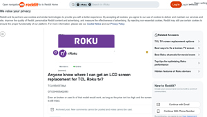TCL - LCD Screen Replacement for Roku TV Model TCL49S405TAAA