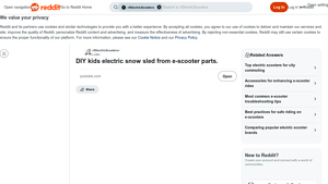 Reddit - DIY Kids Electric Snow Sled