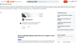 Playing Cards - Material Insights