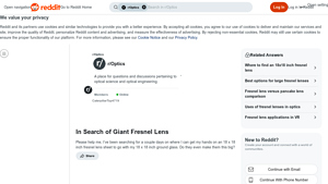 Reddit - 18x18 Inch Fresnel Lens Sheet