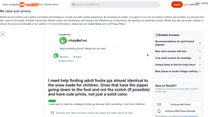 Reddit - Adult Footie Pajamas