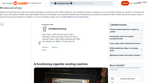 Reddit - Cigarette Vending Machine