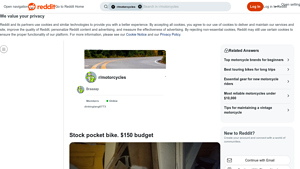 Pocket Bike - Needs Carb Replacement