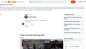 Reddit - Timber and Steel Retaining Wall Design