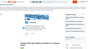 Reddit - Mini-Split HVAC for Network Closets