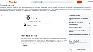 Reddit - Best Down Pillows