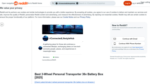 Reddit - Best 3-Wheel Personal Transporter 36v Battery Box