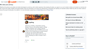 Reddit - Grilling Options