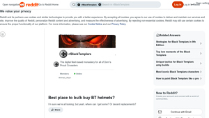 Reddit - Black Templars Helmets Bulk Buy Options