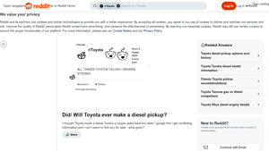 Toyota - Diesel Pickups