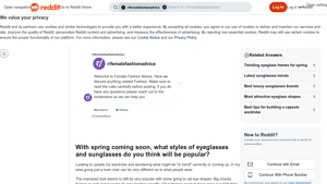 Reddit - Trending Eyewear Styles