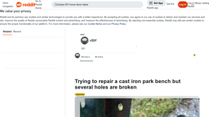 Reddit - Cast Iron Bench Repair Kit