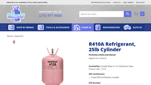 Refrigerant Guys - R410A Freon Refrigerant 25lb Tank
