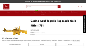Casino Azul - Tequila Reposado Gold Rifle 1.75L