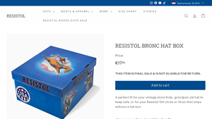 Resistol - Bronc Hat Box