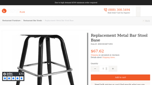 Restaurant Furniture Plus - Replacement Metal Bar Stool Base