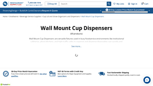 Restaurant Supply - Wall Mount Cup Dispensers
