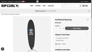 Rip Curl - Surfboard Keyring