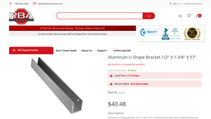 Robert Brooke - U Shape Bracket Aluminum