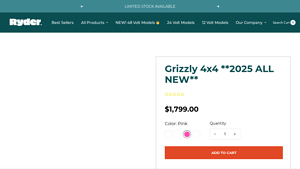 Ryder Toys - Grizzly 4x4 48V UTV