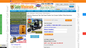 Safer Wholesale - Electric Tuk Tuk Ice Cream Trike