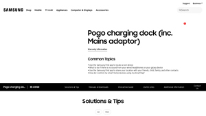 Samsung - Pogo Charging Dock EE-D3100TBEGGB