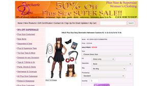 Sanctuarie - Plus Size Sexy Dominatrix Costume