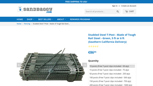 Sandbaggy - Studded Steel T-Post