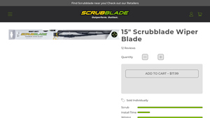 Scrubblade - 15 Heavy-Duty Wiper Blade