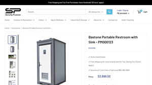 Serenity Provision - Bastone Portable Restroom with Sink