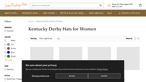 Setar Trading - KaKyCO Tiffany Style Wide Brim Dress Hat