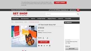 SetShop - 1/4 Clear Acrylic Glossy 4'x8'