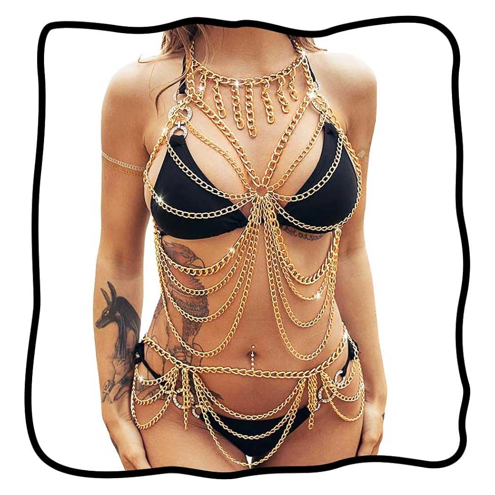 A stock image illustrating sexy body chain concepts