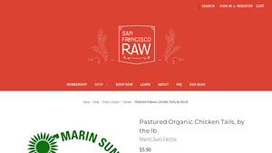 Marin Sun Farms - Pastured Organic Chicken Tails