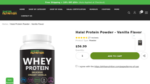 Shifaa Nutrition - Halal Vanilla Protein Powder