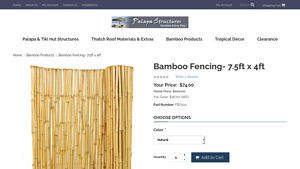 Palapa Structures - Bamboo Fencing