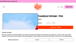 Shop Burning Love - Toadstool Grinder - Pink