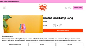 Shop Burning Love - Silicone Lava Lamp Bong