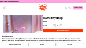 Shop Burning Love - Pretty Kitty Bong