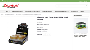 LuvBuds - Cigarette Style 3 One Hitter